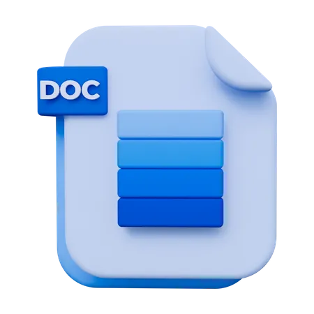 Fichier doc  3D Icon