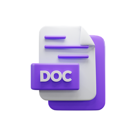 Fichier doc  3D Icon