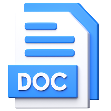 Fichier doc  3D Icon