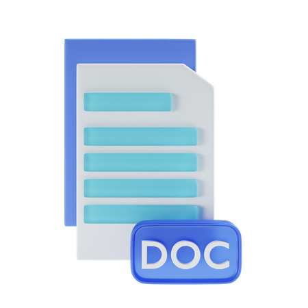 Fichier doc  3D Icon