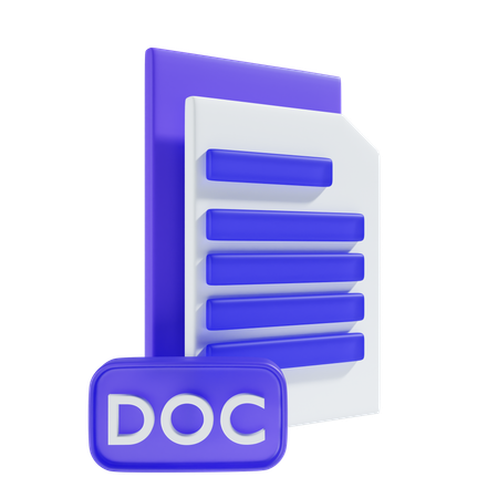 Fichier doc  3D Icon