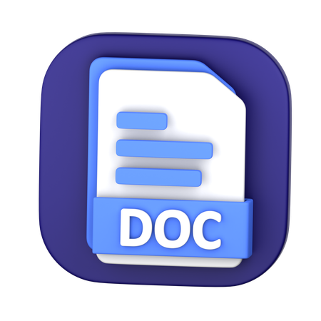 Fichier doc  3D Icon