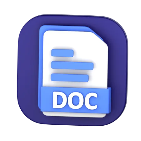 Fichier doc  3D Icon