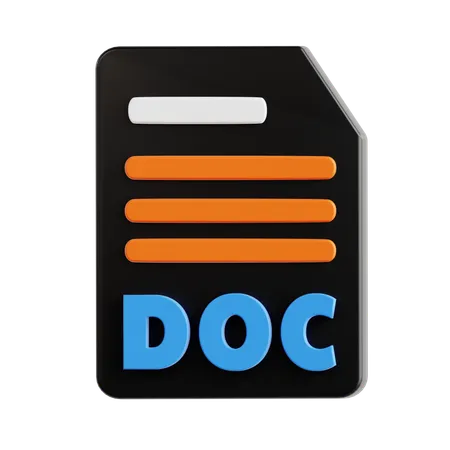 Fichier doc  3D Icon