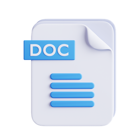 Fichier doc  3D Icon