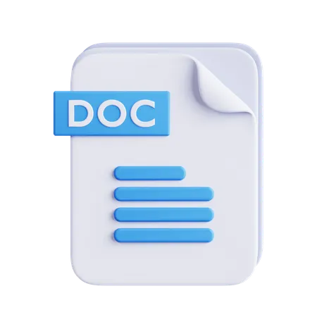 Fichier doc  3D Icon