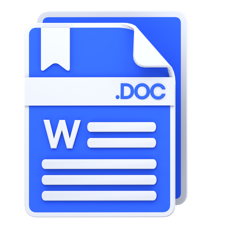 Fichier doc  3D Icon