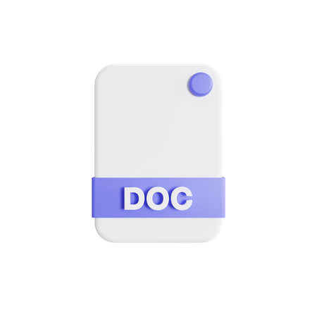 Fichier doc  3D Icon