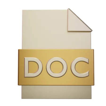 Fichier doc  3D Icon