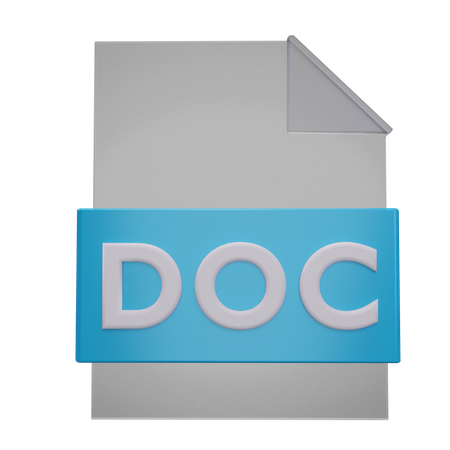 Fichier doc  3D Icon