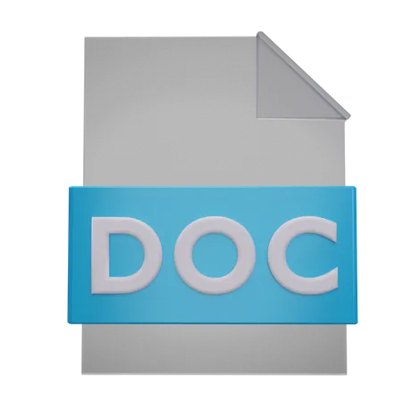 Fichier doc  3D Icon