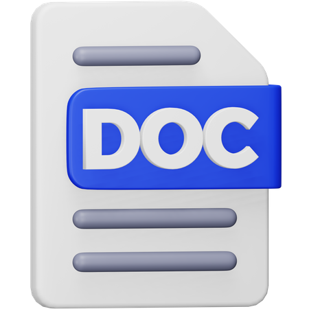 Fichier doc  3D Icon