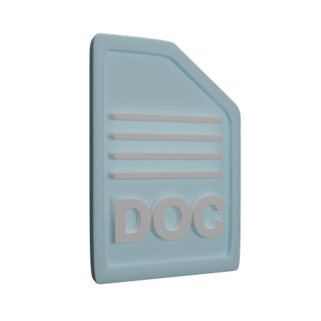 Fichier doc  3D Icon