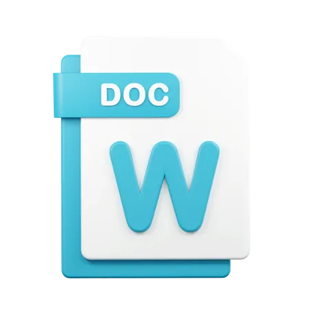 Fichier doc  3D Icon