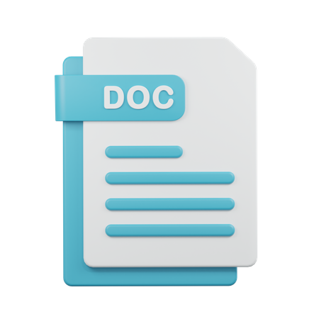 Fichier doc  3D Icon