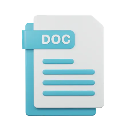 Fichier doc  3D Icon