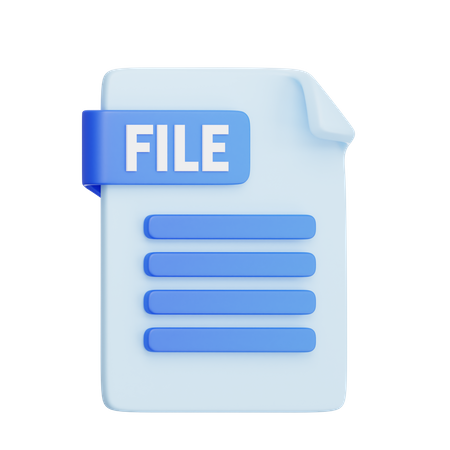 Format du document de fichier  3D Icon