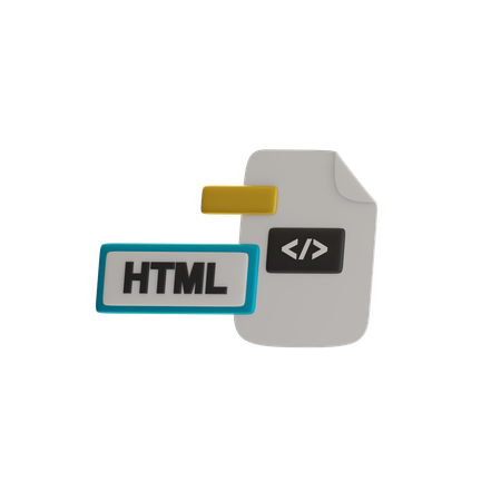Fichier de document HTML  3D Icon