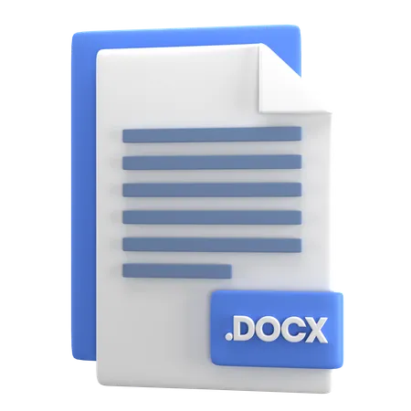 Fichier docx  3D Icon