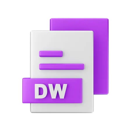 Fichier dw  3D Illustration