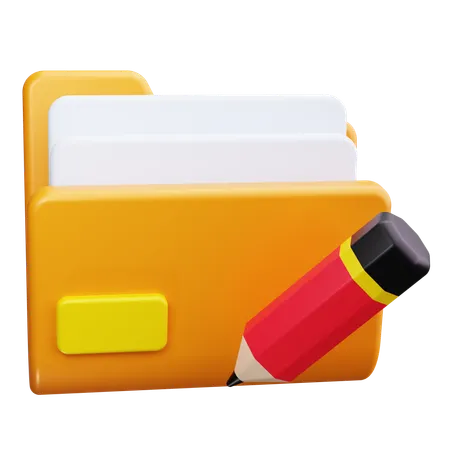 Fichier éditer crayon  3D Icon