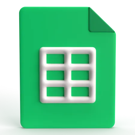 Fichier Excel  3D Icon