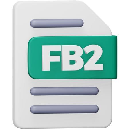 Fichier fb2  3D Icon