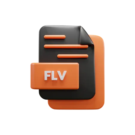 Fichier flv  3D Icon