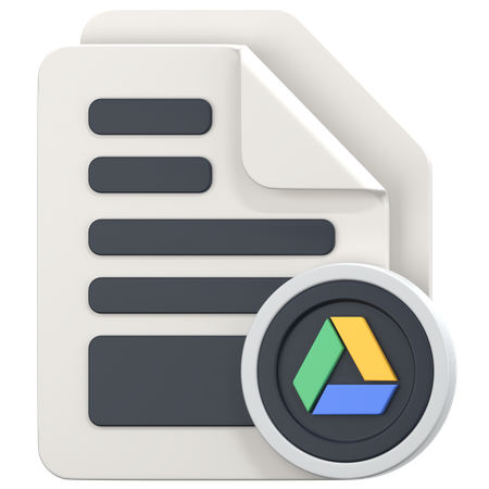 Fichier Google Drive  3D Icon