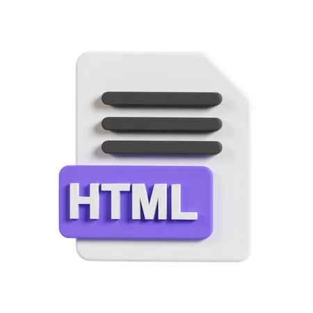 Fichier HTML  3D Icon