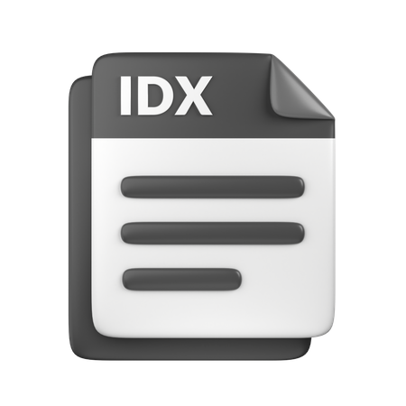 Fichier idx  3D Icon