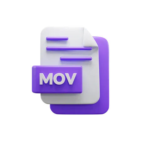 Fichier mov  3D Icon