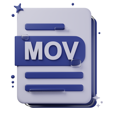 Fichier fichier mov  3D Icon