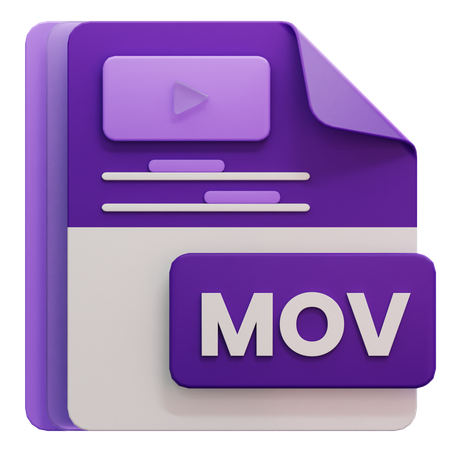 Format de fichier mov  3D Icon