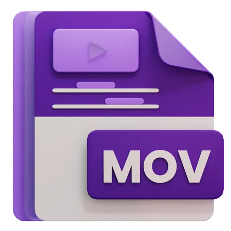 Format de fichier mov  3D Icon