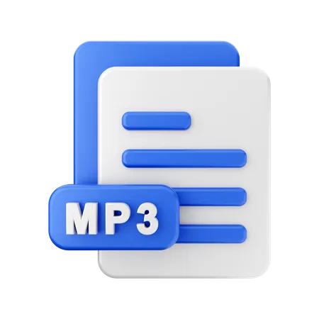 Fichier mp3  3D Illustration