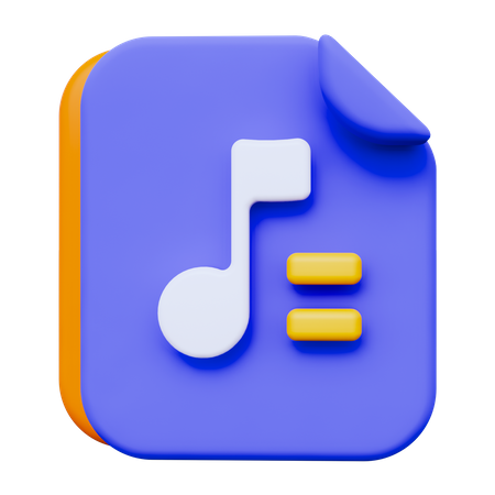 Fichier de musique  3D Icon