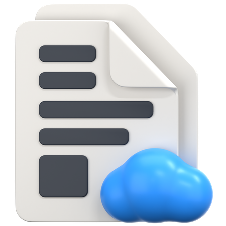 Fichier cloud  3D Icon