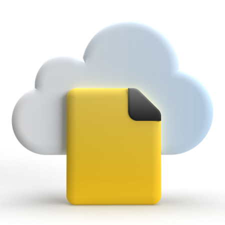 Fichier cloud  3D Icon