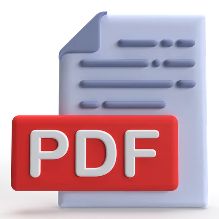 Fichier PDF  3D Icon