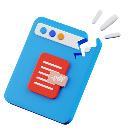 Fichier pdf corrompu  3D Icon