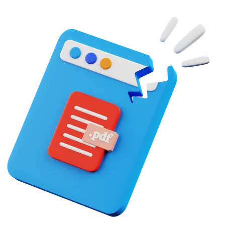 Fichier pdf corrompu  3D Icon