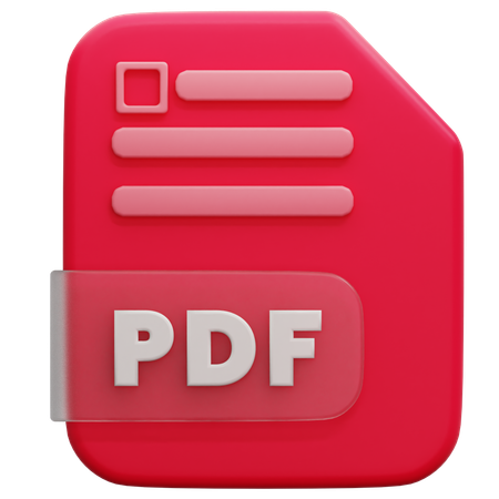 Format de fichier pdf  3D Icon