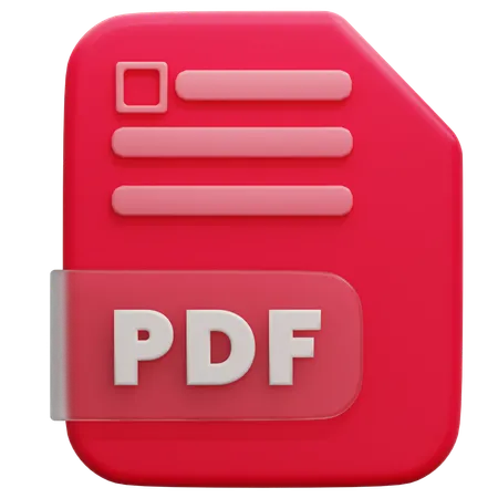 Format de fichier pdf  3D Icon