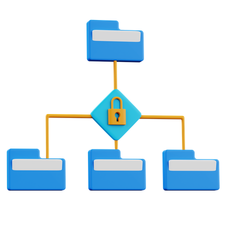 Sécurité des fichiers  3D Icon