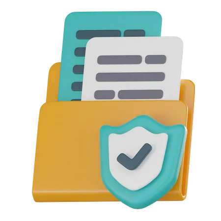 Sécurité des fichiers  3D Icon