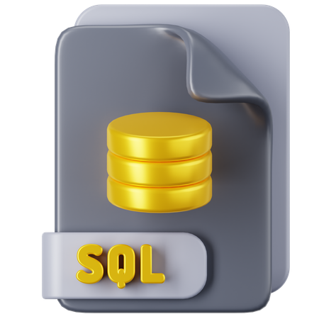 Fichier SQL  3D Icon