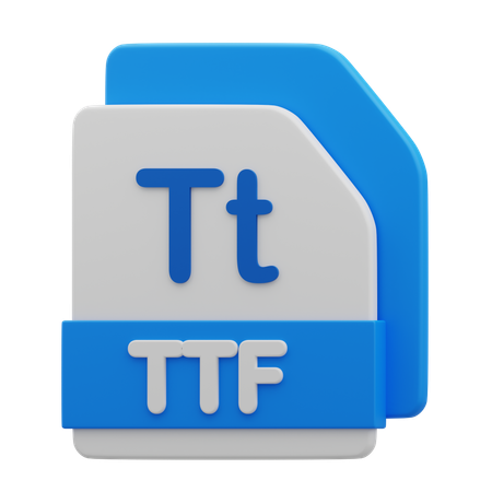 Fichier TTF  3D Icon