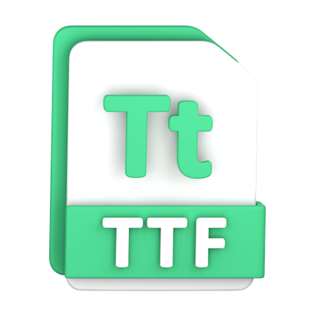 Fichier TTF  3D Icon