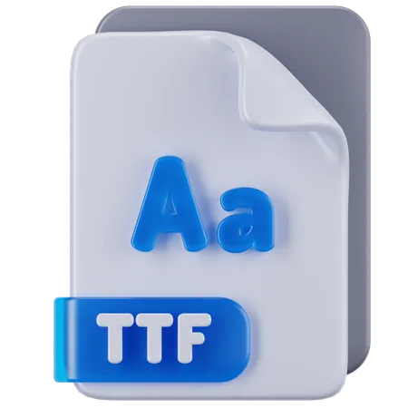 Fichier TTF  3D Icon